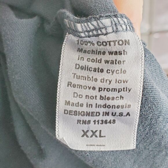 UHL STUDIOS MENS FORBIDDEN SKULL T-SHIRT FADED BLACK GRAPHIC TEE BIKER SZ 2XL - Picture 5 of 9